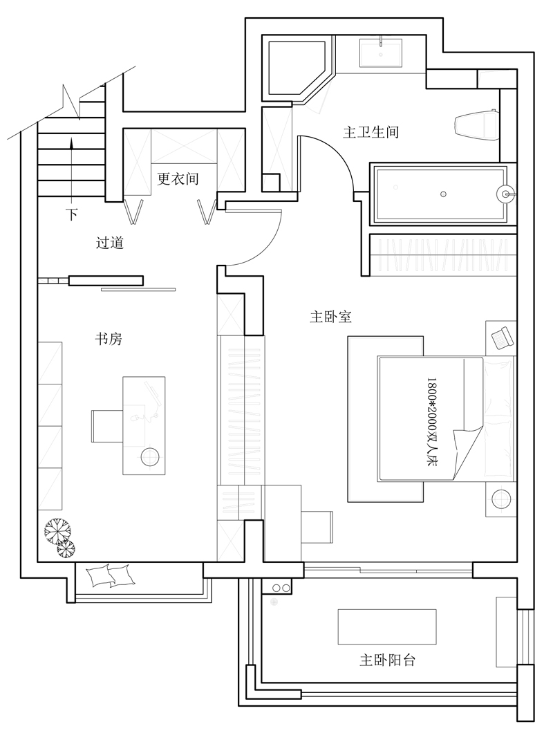 南京天泓山庄和风细雨跃层设计-8