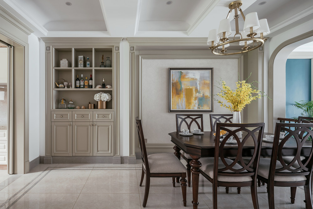 合肥蓝调别墅,美式简美风格的温馨三世同堂之家-23