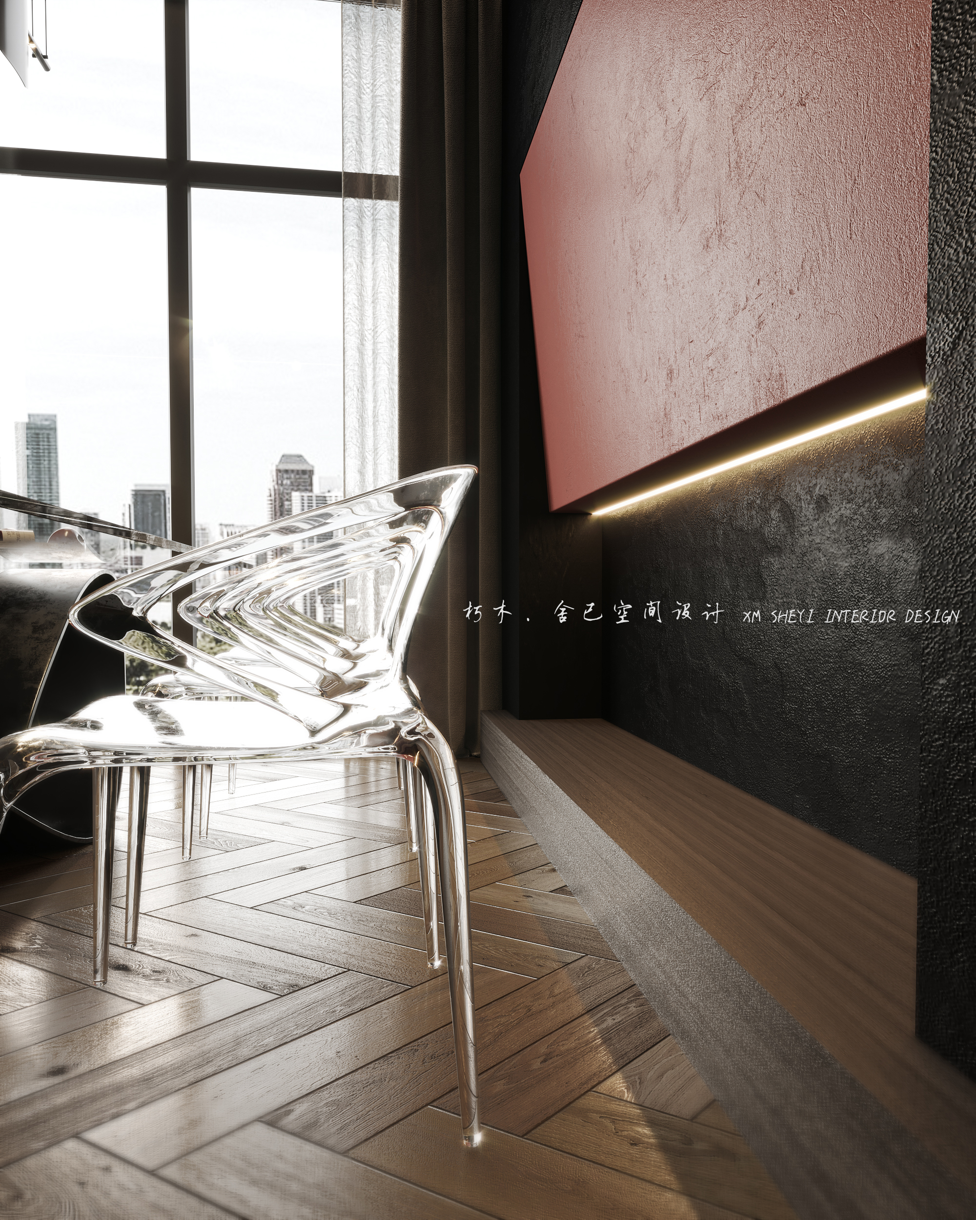 原木与高级黑 · 精致住宅设计丨舍已制作-20