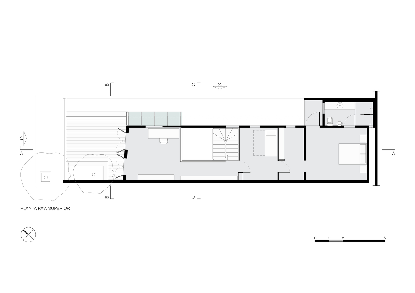 巴西 Vila Madalena 小屋绿色翻新-36