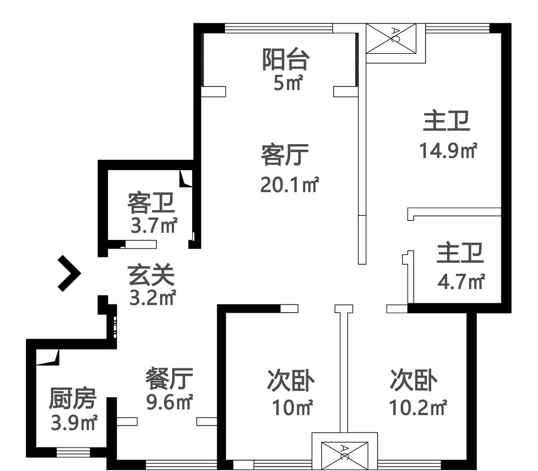 西水水岸阳光 质感空间设计-36