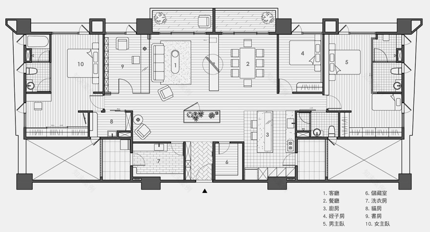 新北汐止 231㎡退休宅,麻石设计打造舒适恬静空间-10
