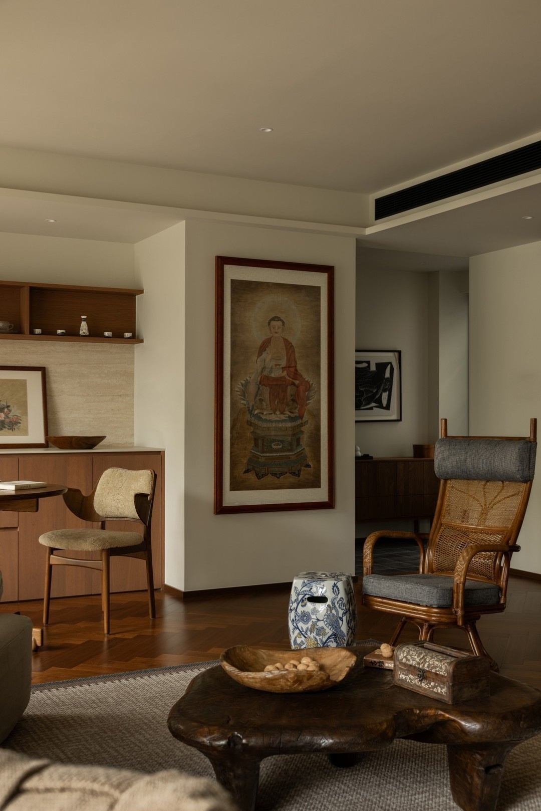 拾光悠然设计  移步异景的东方美学独居住宅设计-31