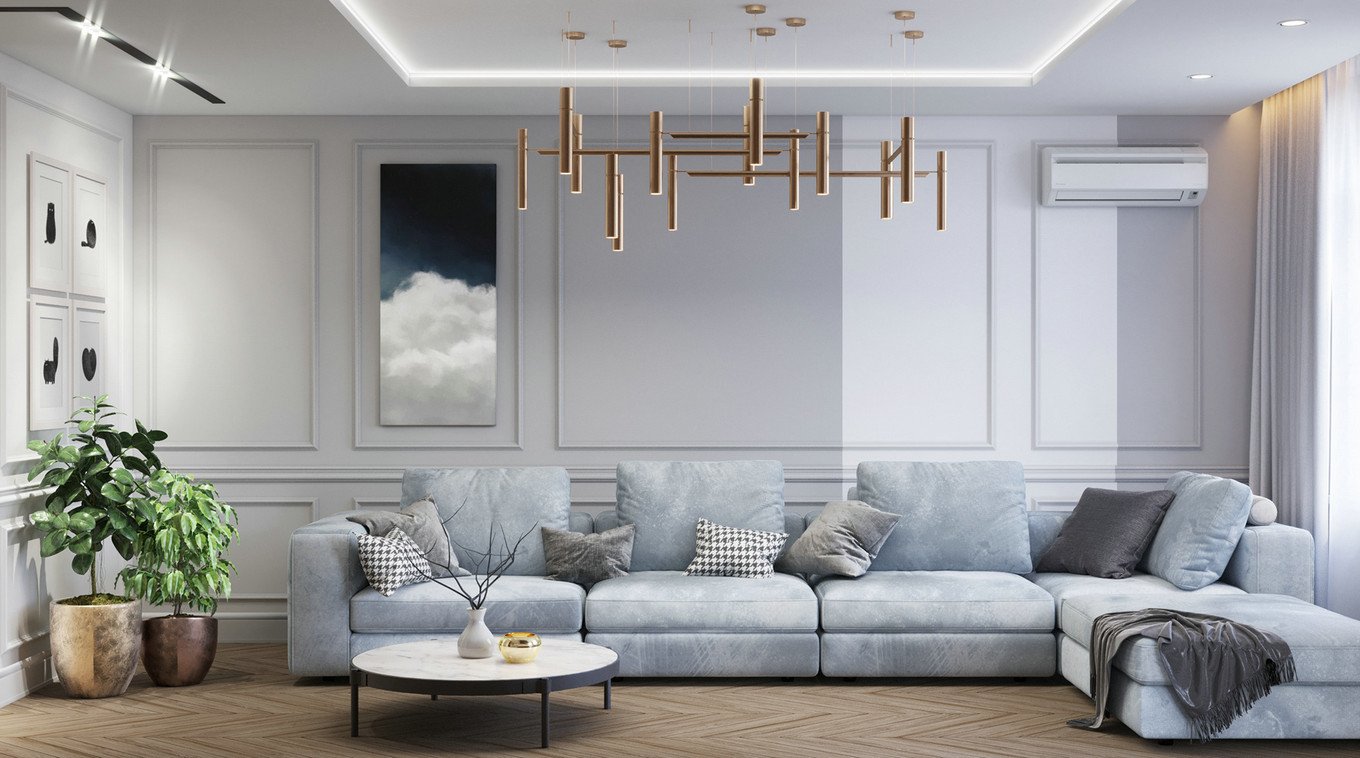 现代美学蓝灰色系空间设计-0