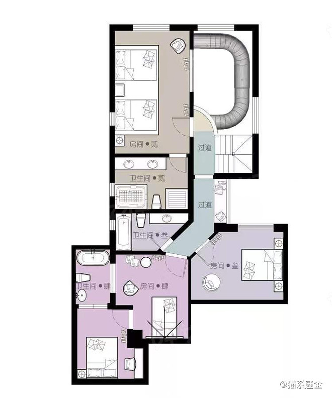 12万元酒店空间350平米装修案例丨设计师@刘畅,设计师@陶东燊-18