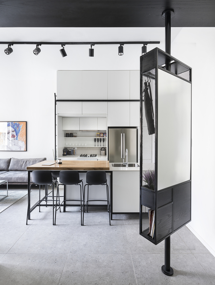 特拉维夫 44 平米公寓,深色设计诠释小空间魅力-61