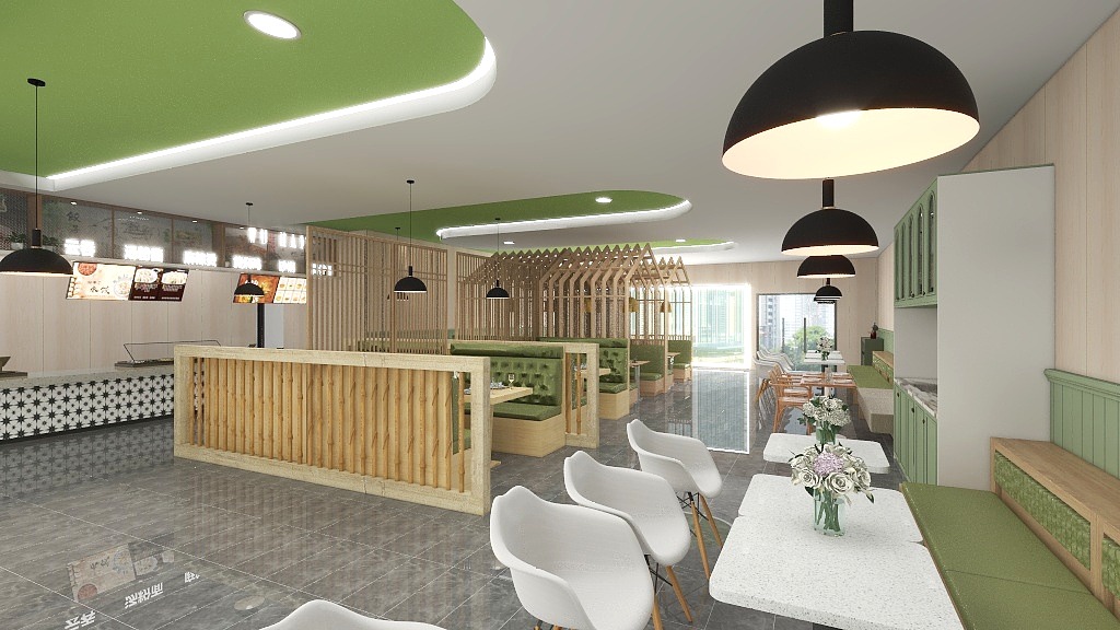 常州市教育中心一层快餐店餐饮店商业空间餐饮空间设计-3