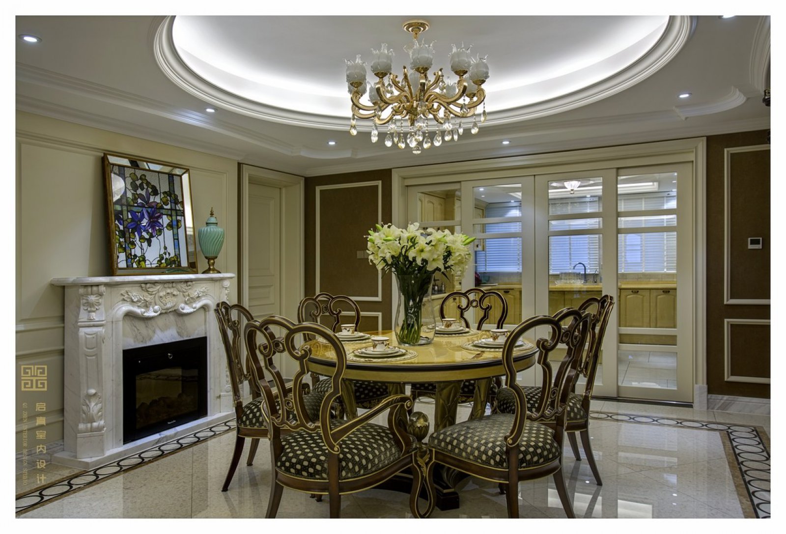 255㎡中国慈溪维科太子湾欧式住宅  启真设计-8