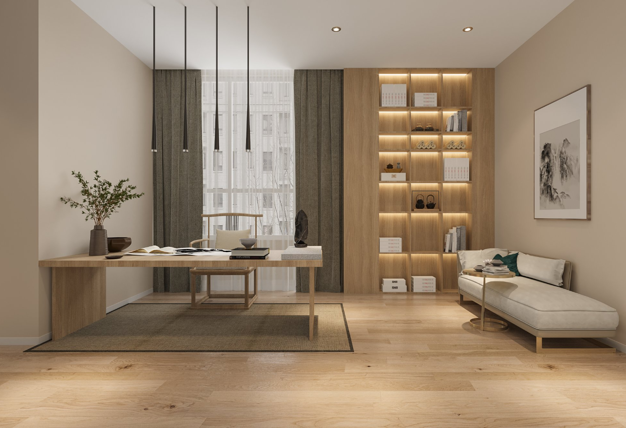 自然舒适 · 极简日式风质朴空间设计-5