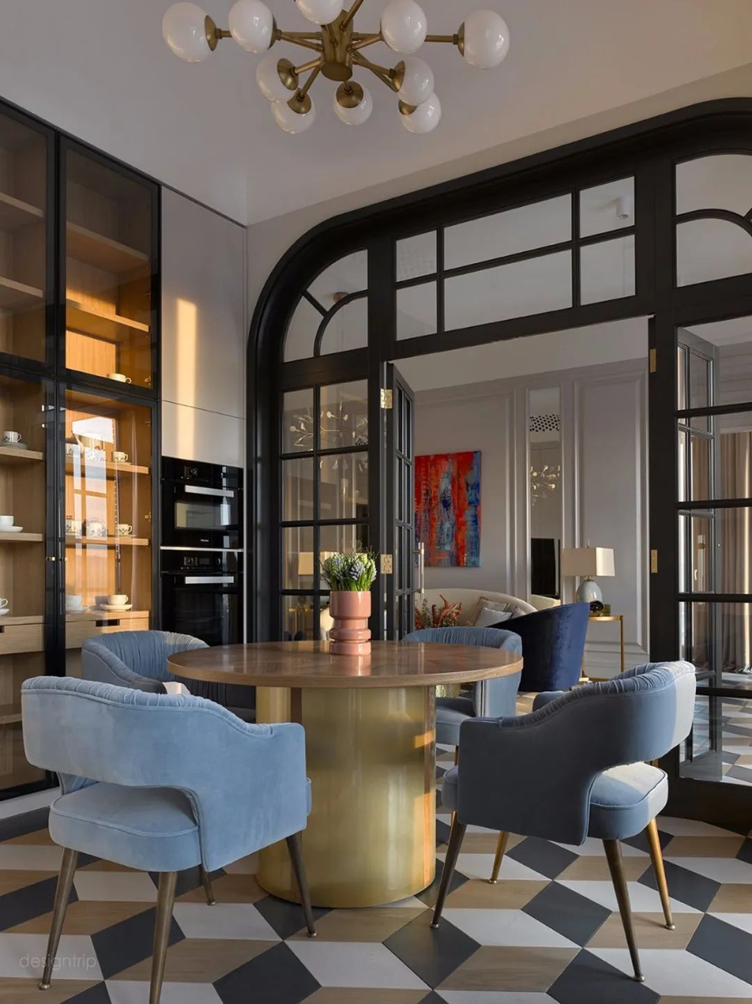 俄罗斯轻奢法式公寓设计丨俄罗斯莫斯科丨Katerina Lashmanova 设计工作室-63