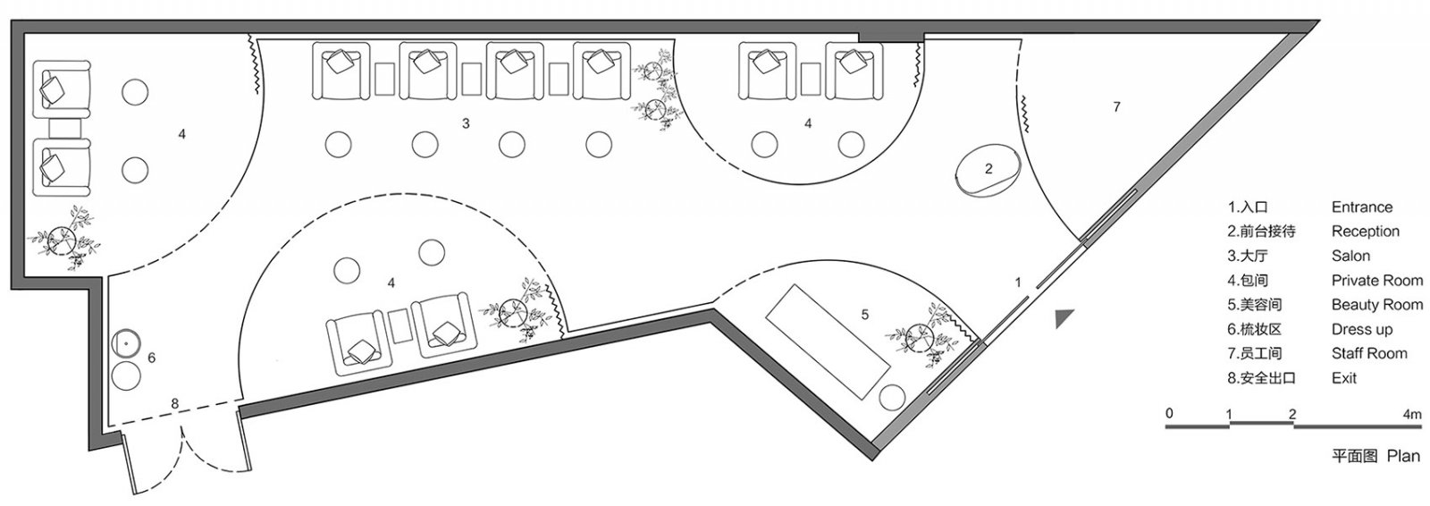 100㎡ Lily Nails 美甲美睫北京蓝港店  建筑营设计工作室-18