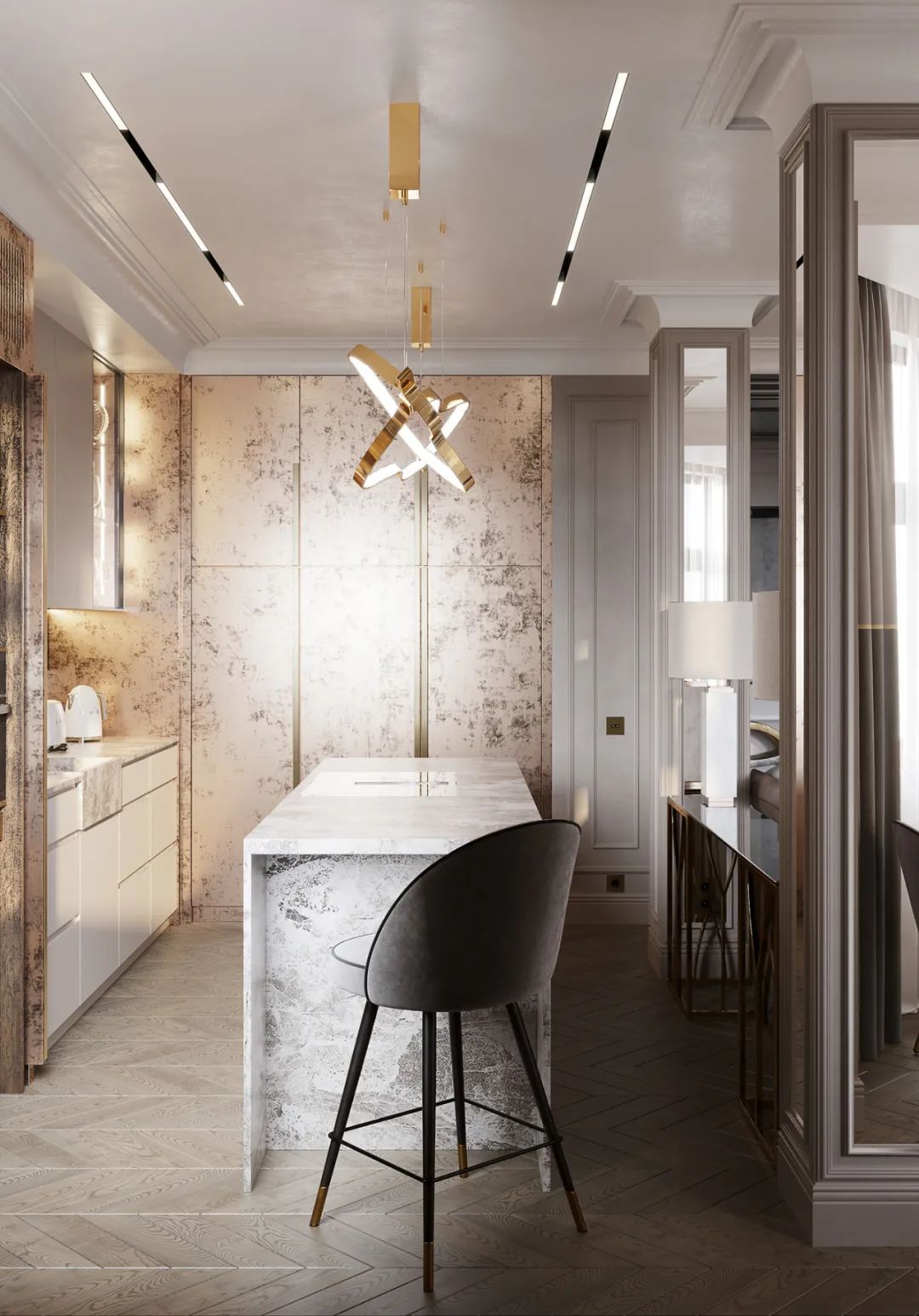 俄罗斯莫斯科 192·4㎡私人豪宅设计丨Julia Design-15