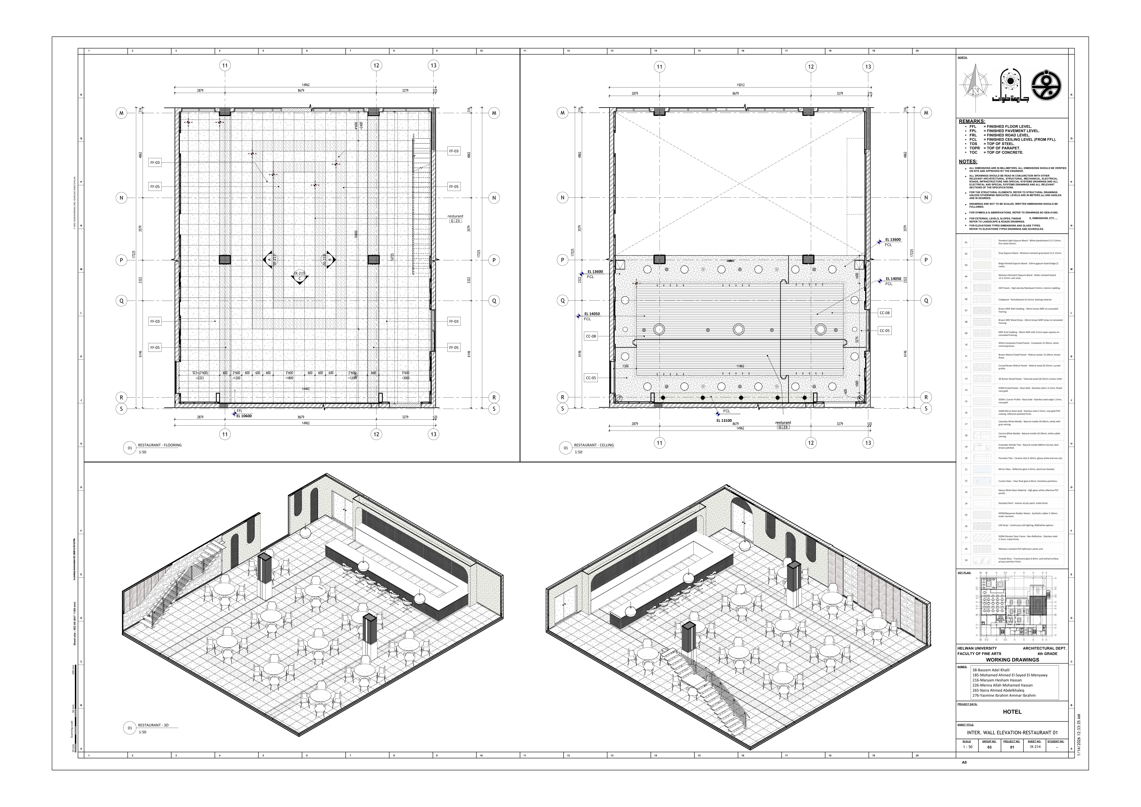 Blue Hotel | 3-Star Hotel Working Drawings-85