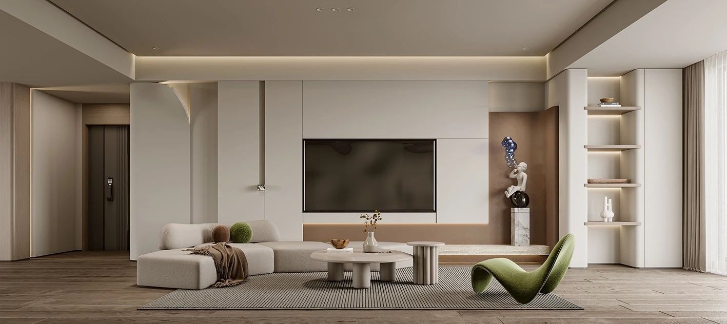 悬浮式电视背景墙设计-34