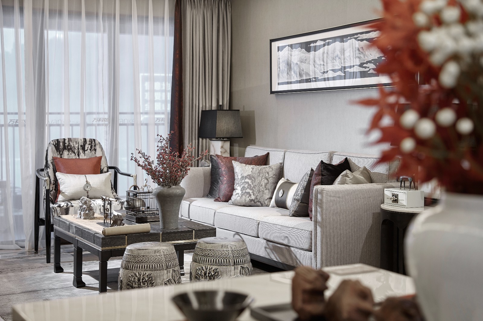 金秋软装：古镇万科城笔墨写意东方秋韵-20