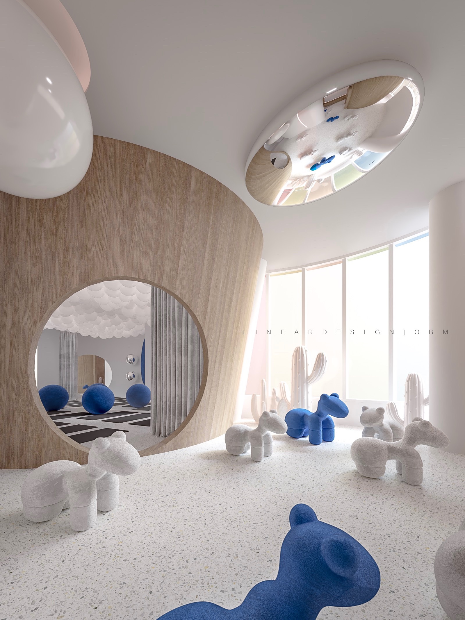 OBM 亲子培训中心，艺术属性的交互空间设计-1