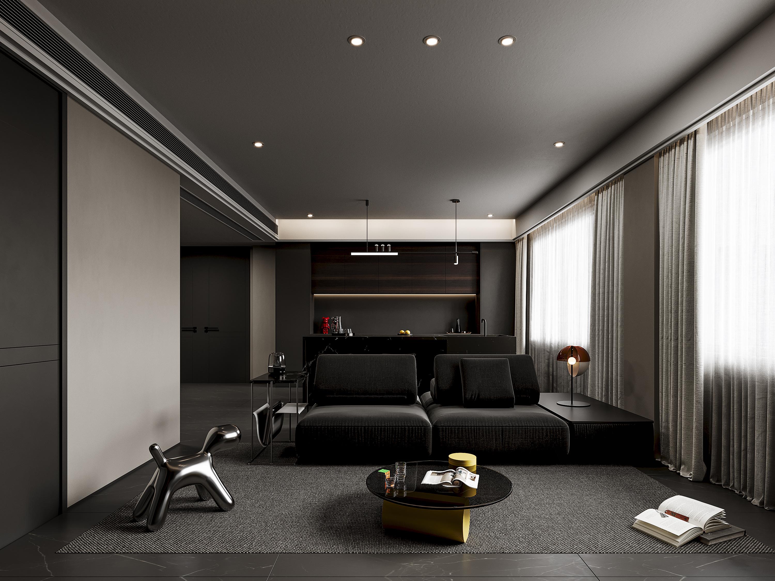 极简暗黑公寓-2