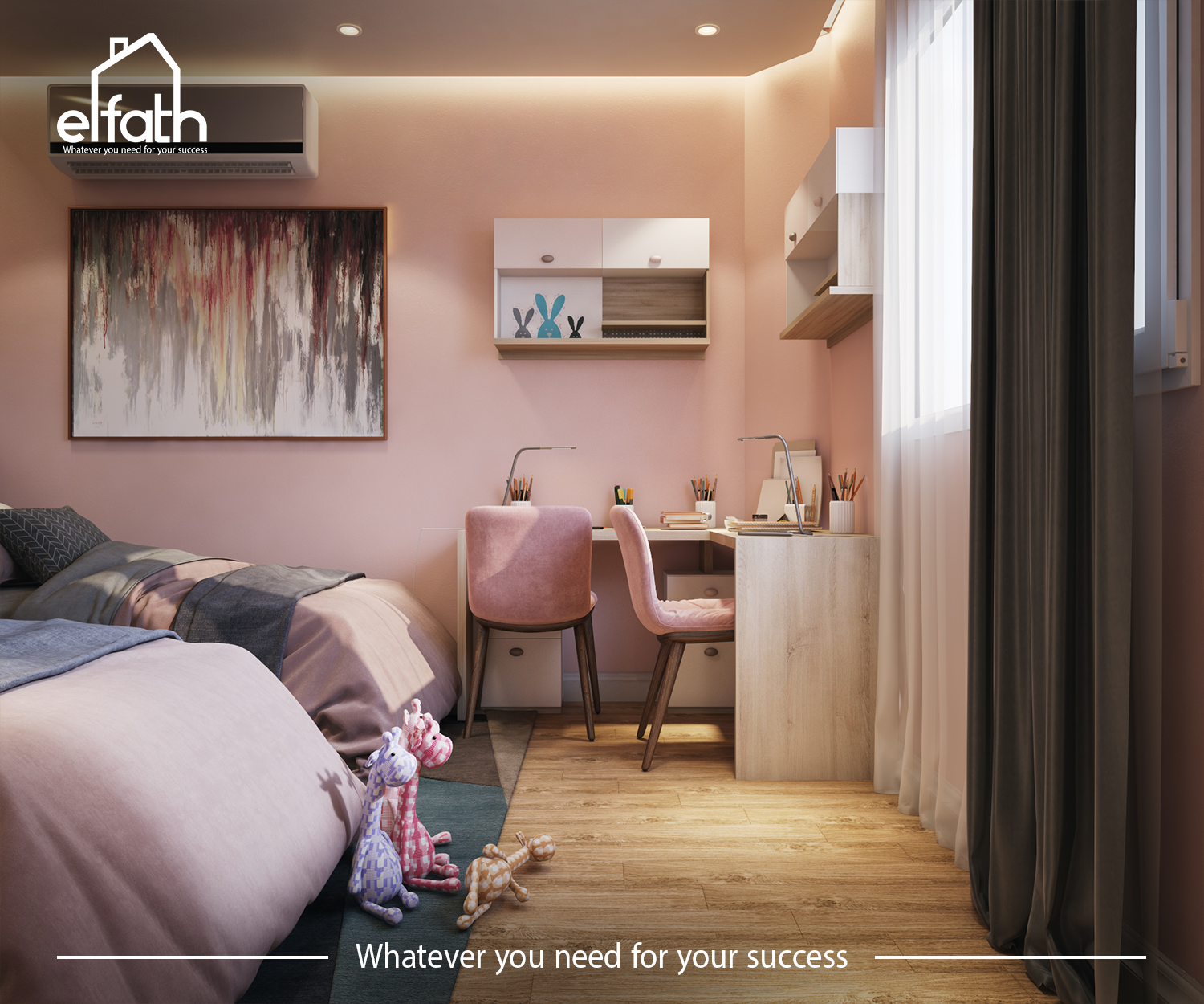 Resident home girls & boys Bedroom interior design-5