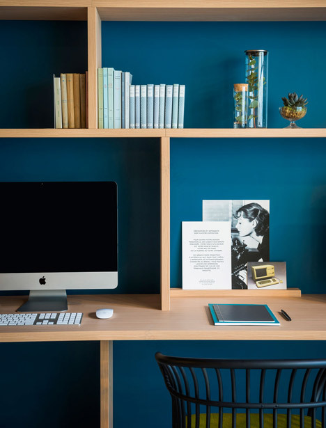 Okko hotel interior by Patrick Norguet with en suites behind louvred walls-22