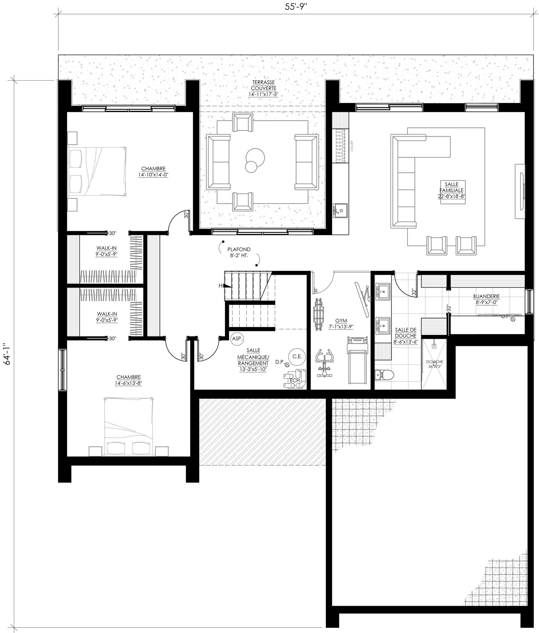 302号房屋平面图

注：Plan de maison常见意思是房屋平面图 ，Ë 在这里可能是输入错误，推测原文可能是 302 相关的编号 丨Leguë Architecture-17