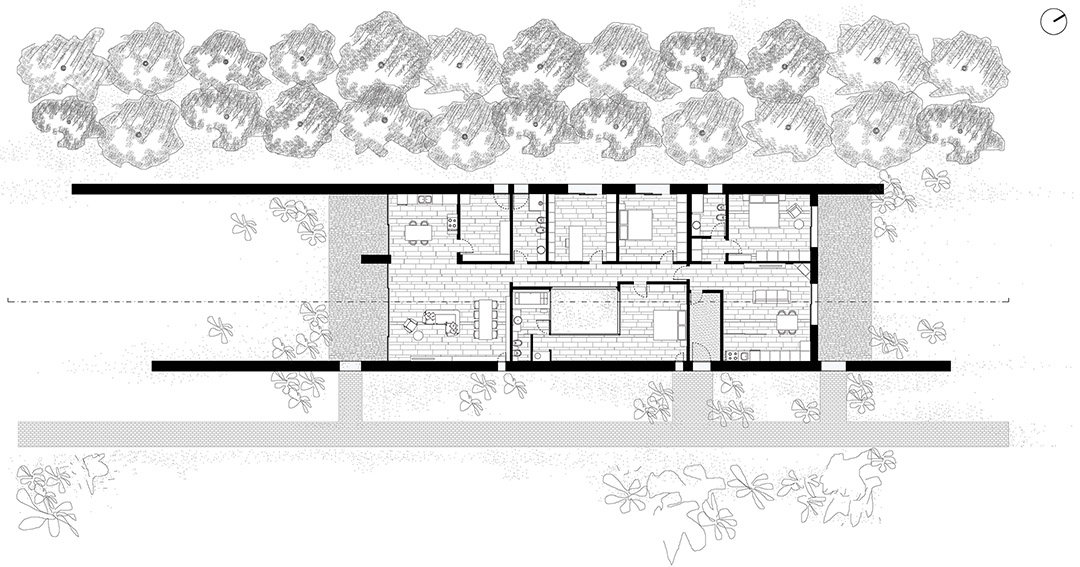 意大利乡村家庭住宅，融入自然对话的一层建筑-18