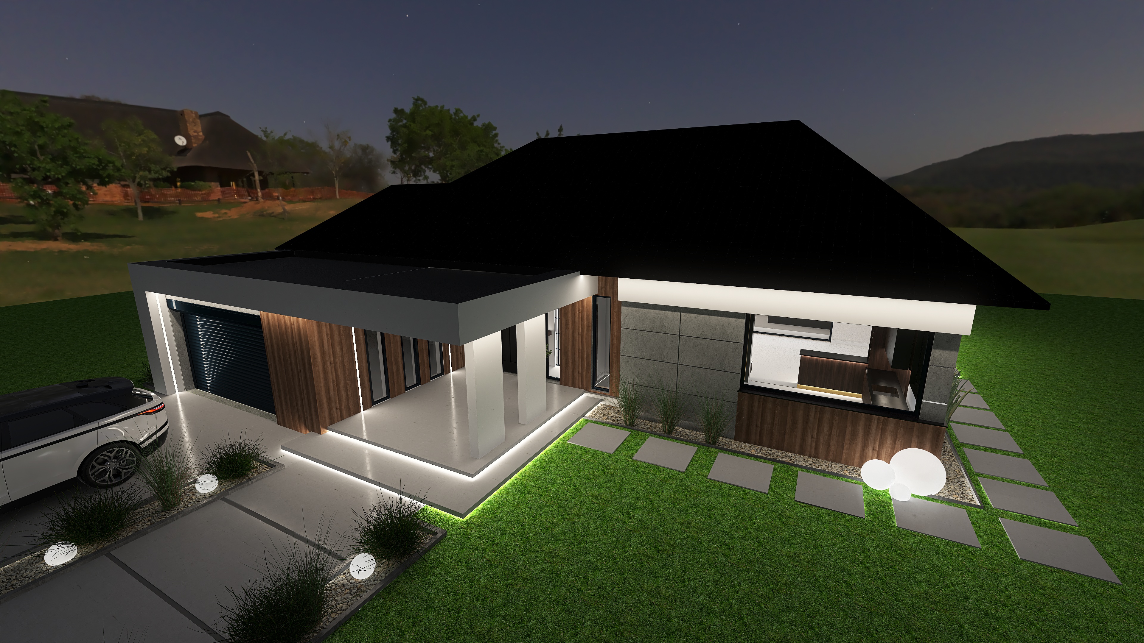 Hiacynt elewacja及露台照明设计-30