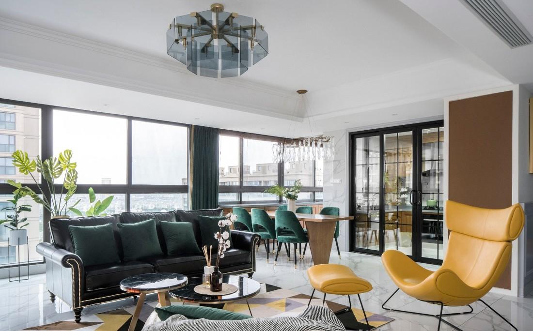 上海谷辰设计丨平层丨【阳光盒子】清爽美式里的优雅慢生活-3