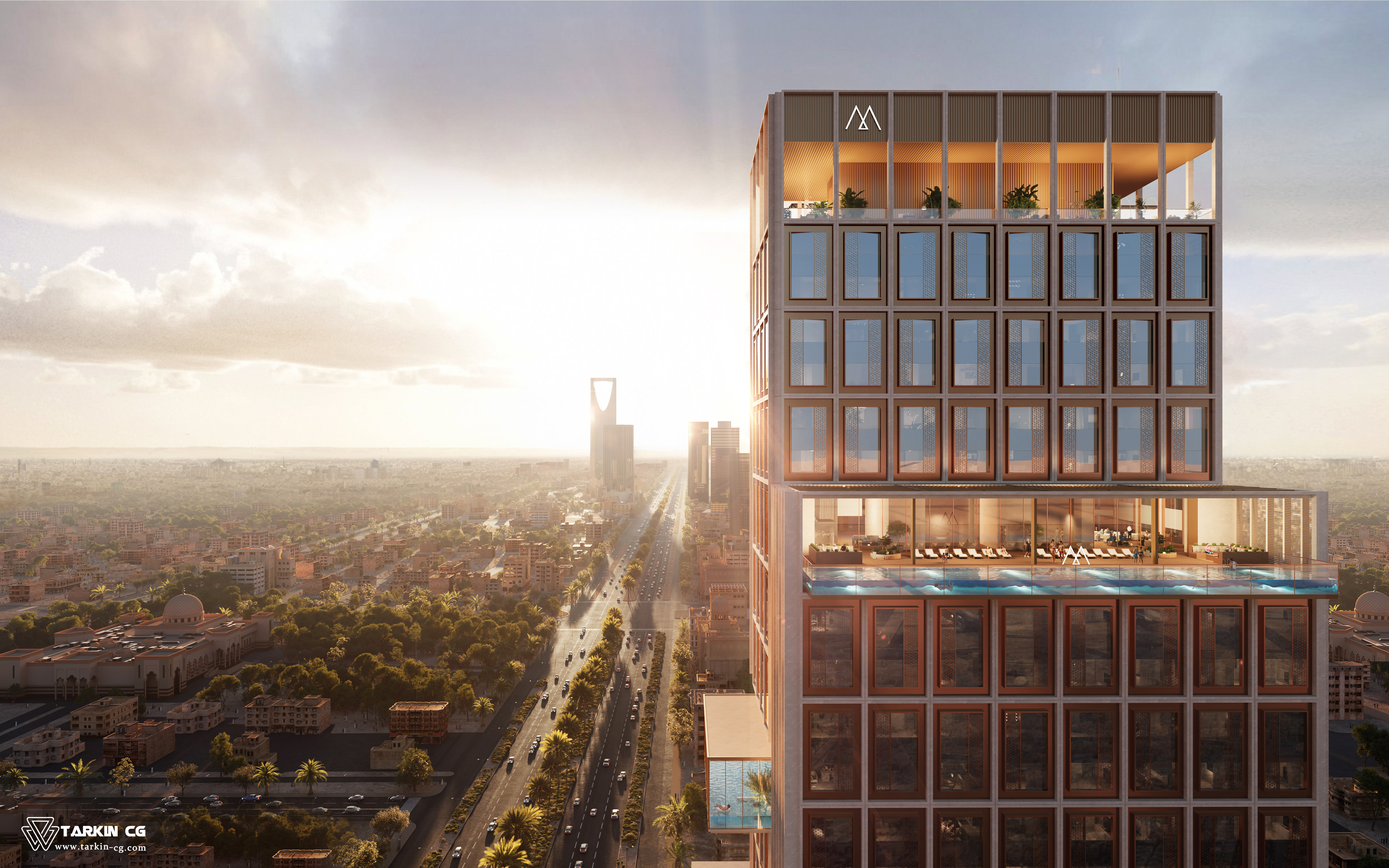 TarkinCG-KAFD Hotel with Skypool Visulization-1