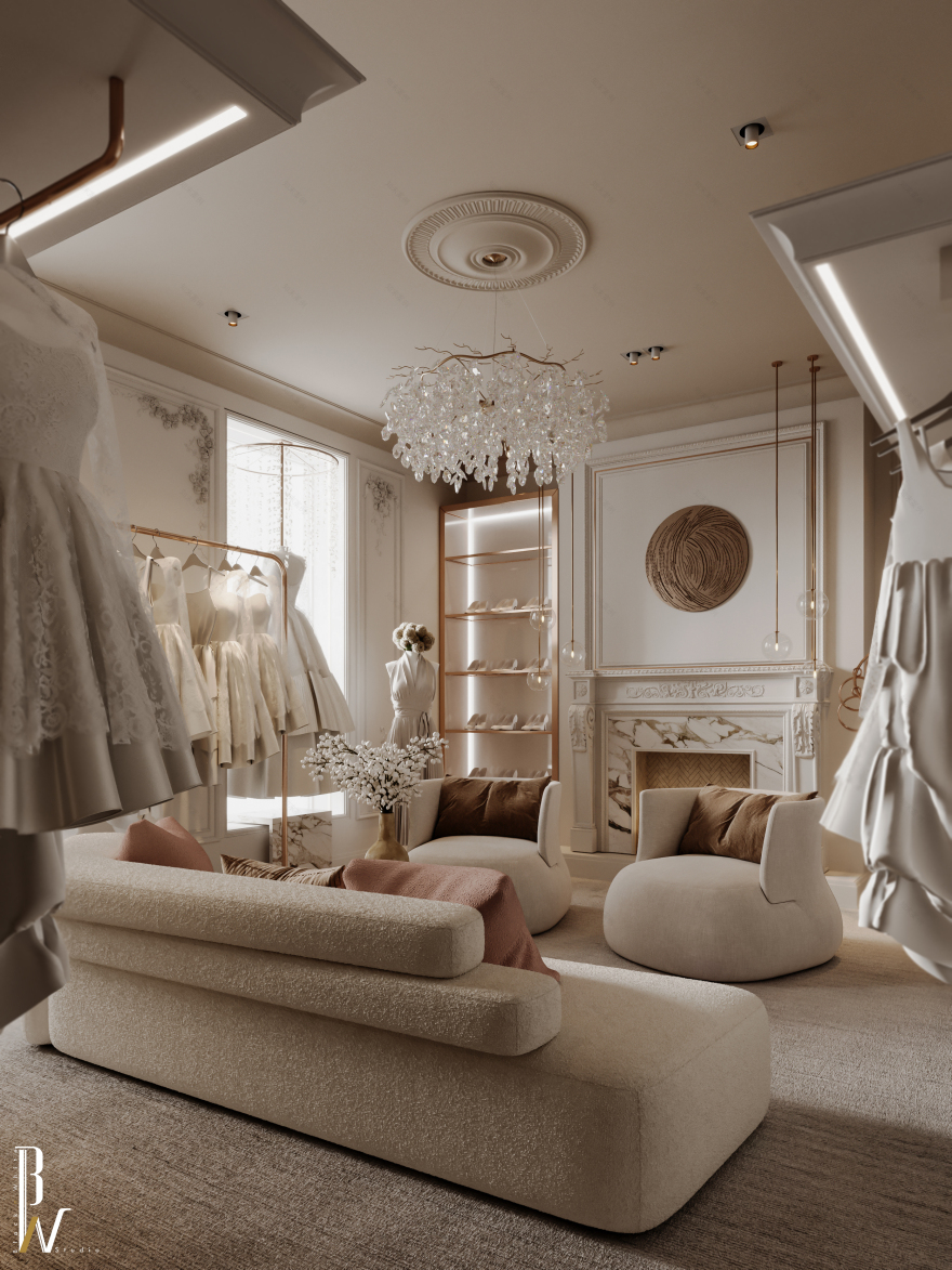 Bridal Atelier Interior(婚纱工作室室内)丨Black N White-14