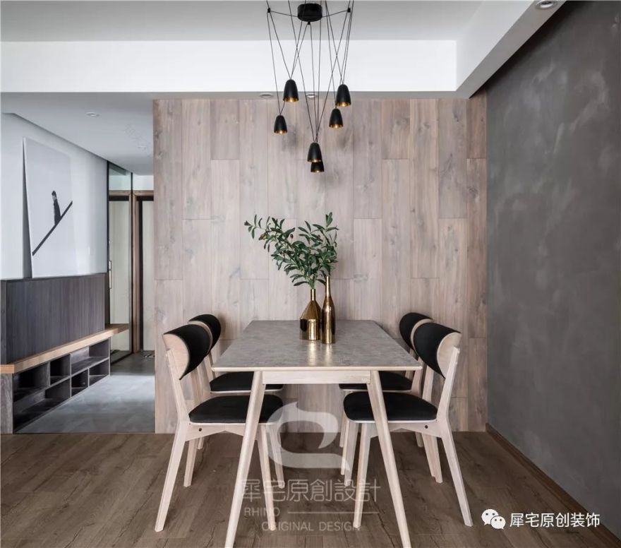 水泥灰++ 木色,140 平三房改四房,展现侘寂之美-26