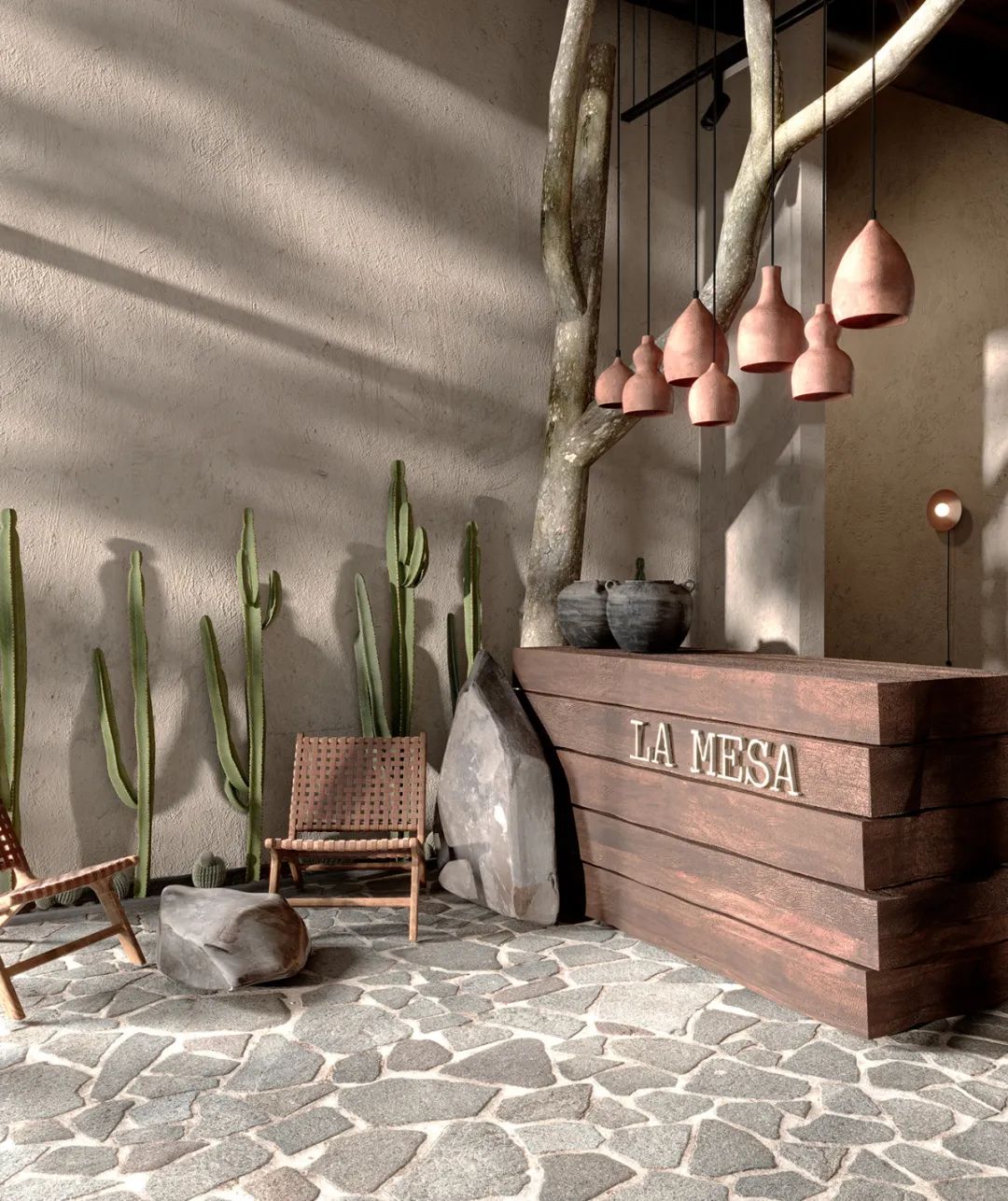 美式侘寂风餐厅设计丨YanaPrydalna-40