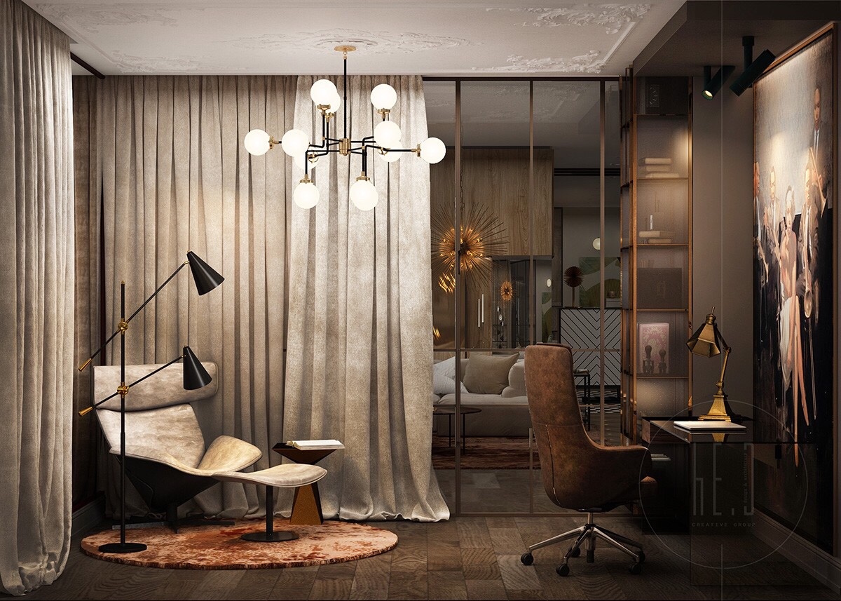 红+黄+绿 三色构造优雅复古家居 | he.D group-23