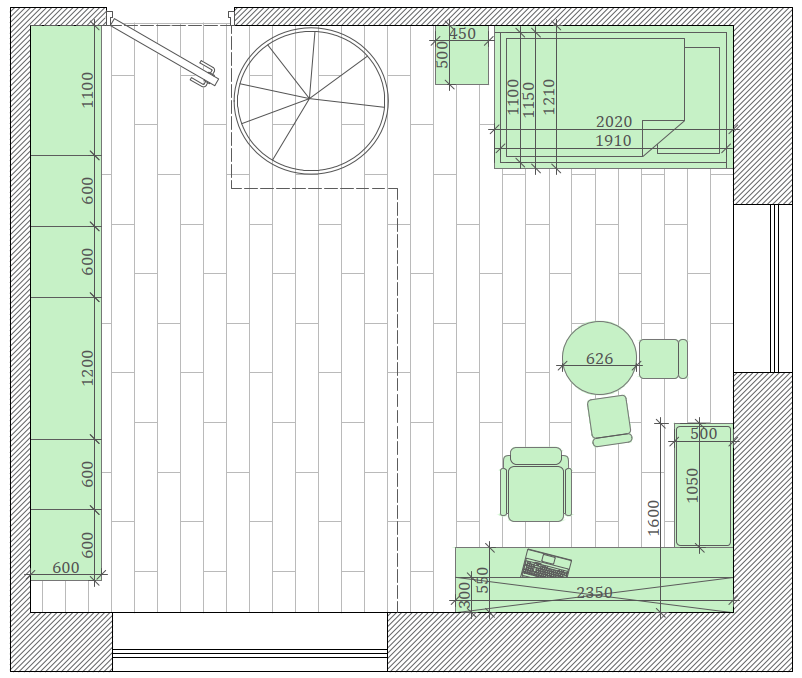 ≡ ➤ Мебель в бежевых и голубых тонах в детскую мальчика-7