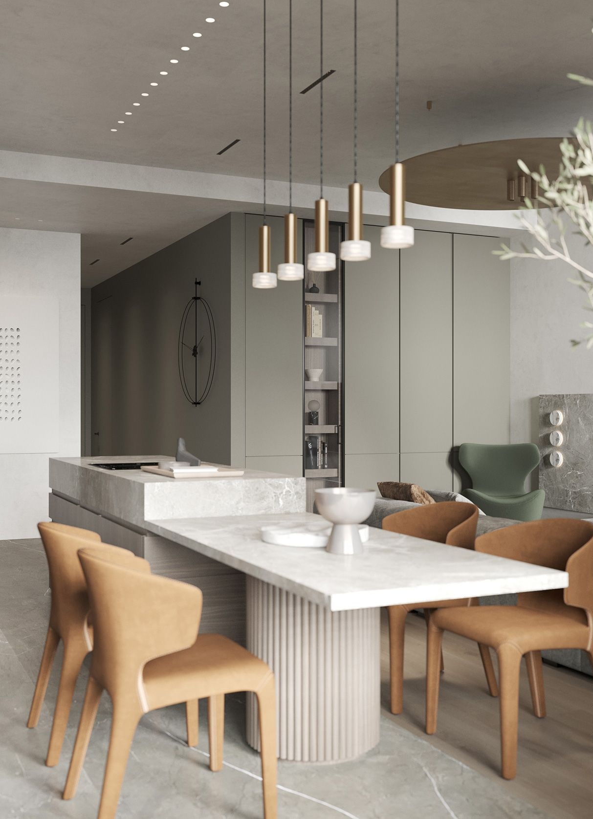 87㎡灰木+黄铜 既温暖又优雅！-10