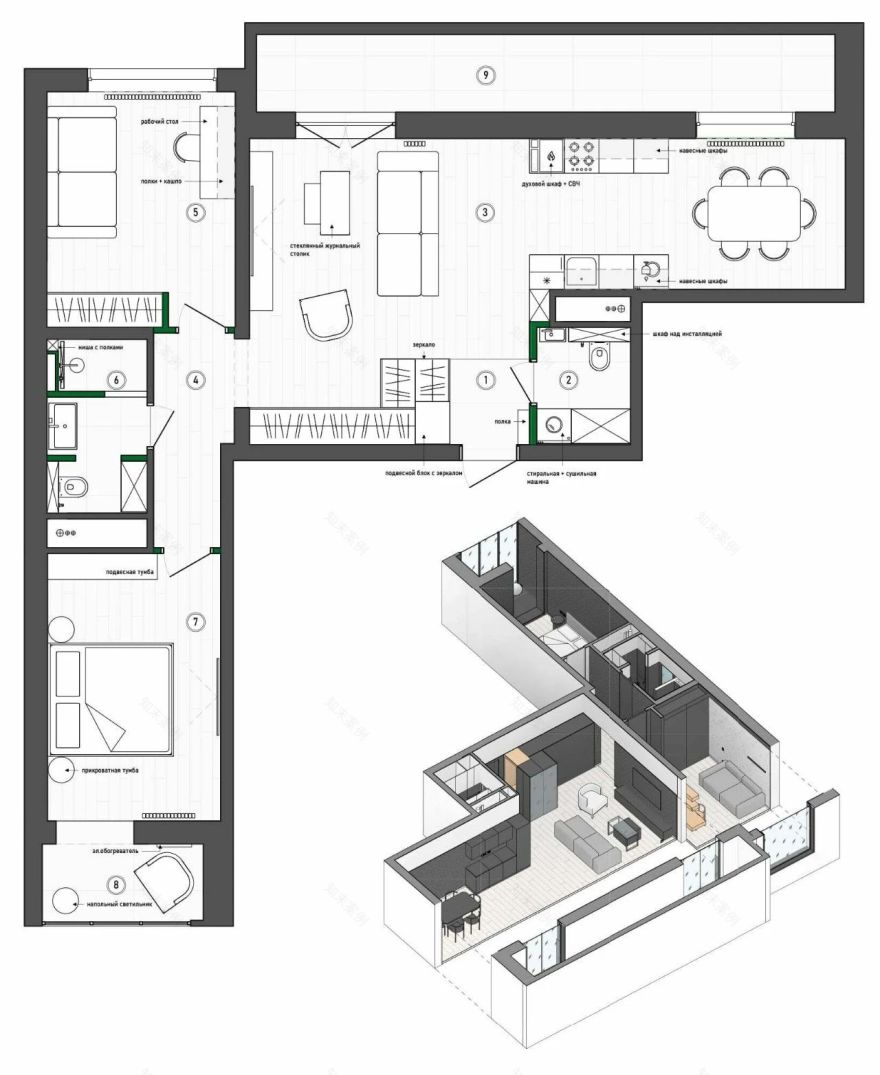 95㎡现代优雅公寓-50
