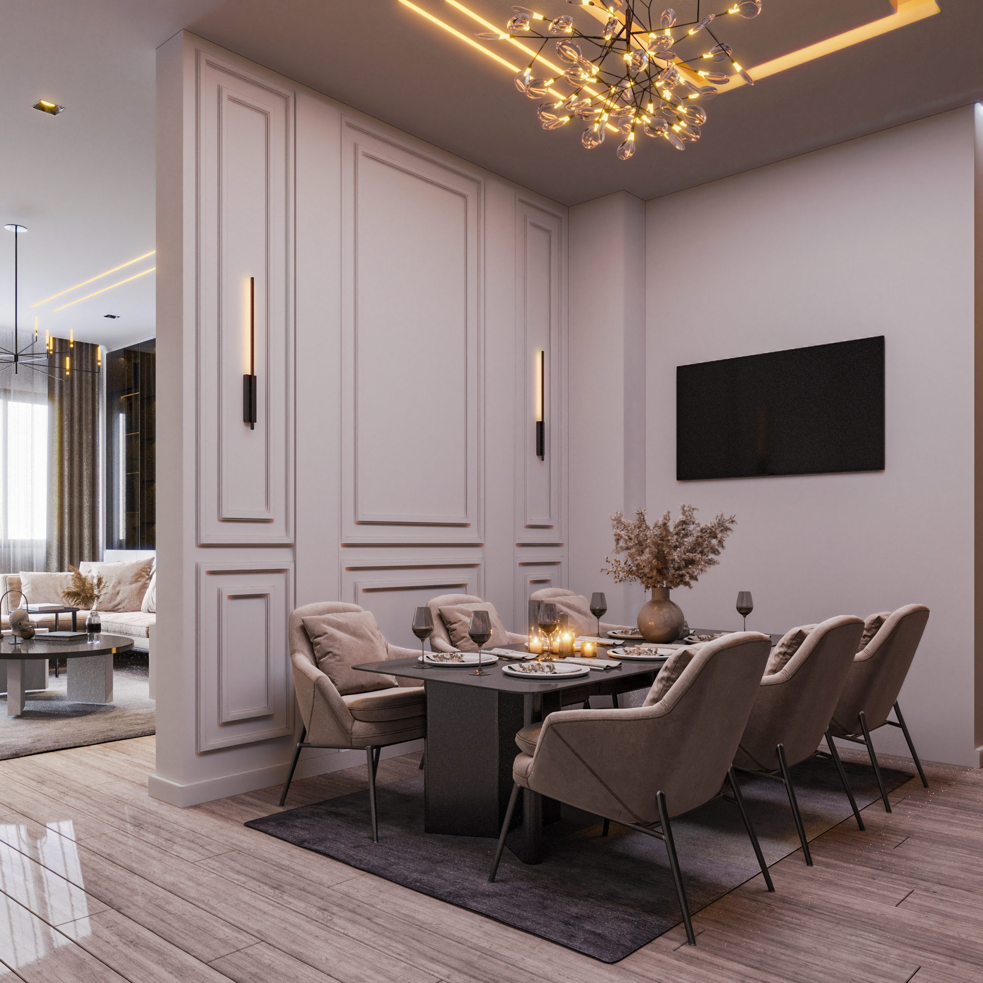 Living area with Dining space Work with : Nevan Shahen-2