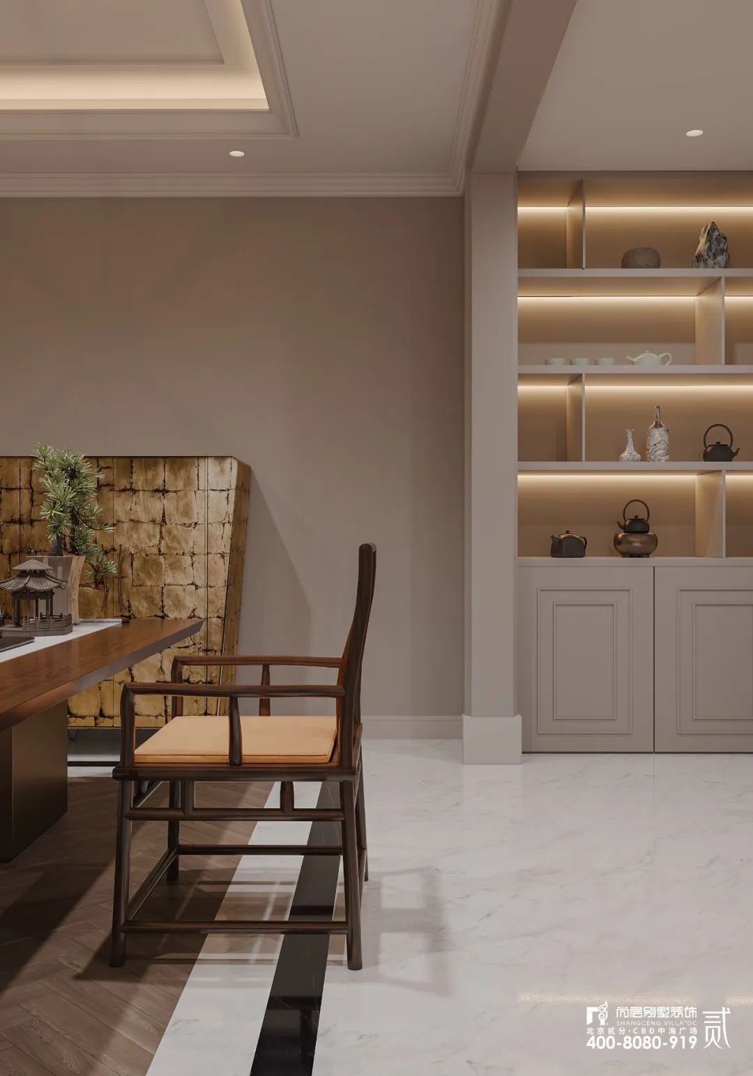 尚层作品 | 760㎡鲁能钓鱼台美高梅，现代法式的色彩碰撞，独一无二的家居氛围！-34