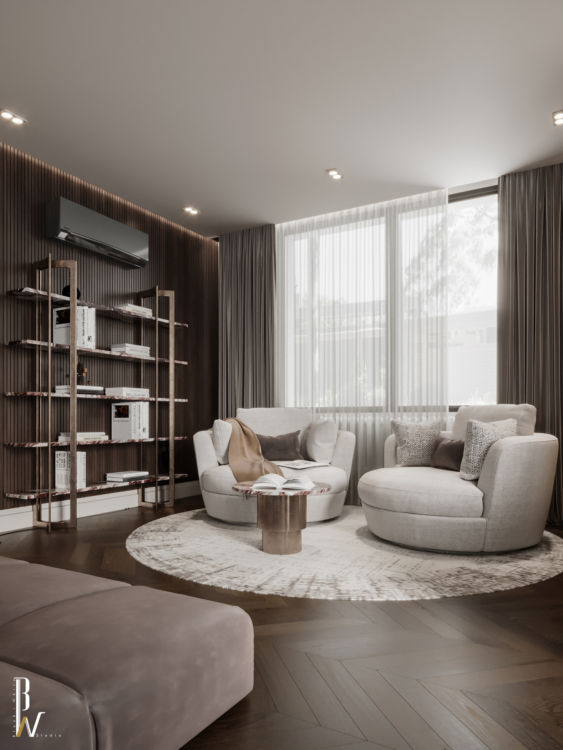 大厅和主卧室丨摩洛哥丨Black N White-28