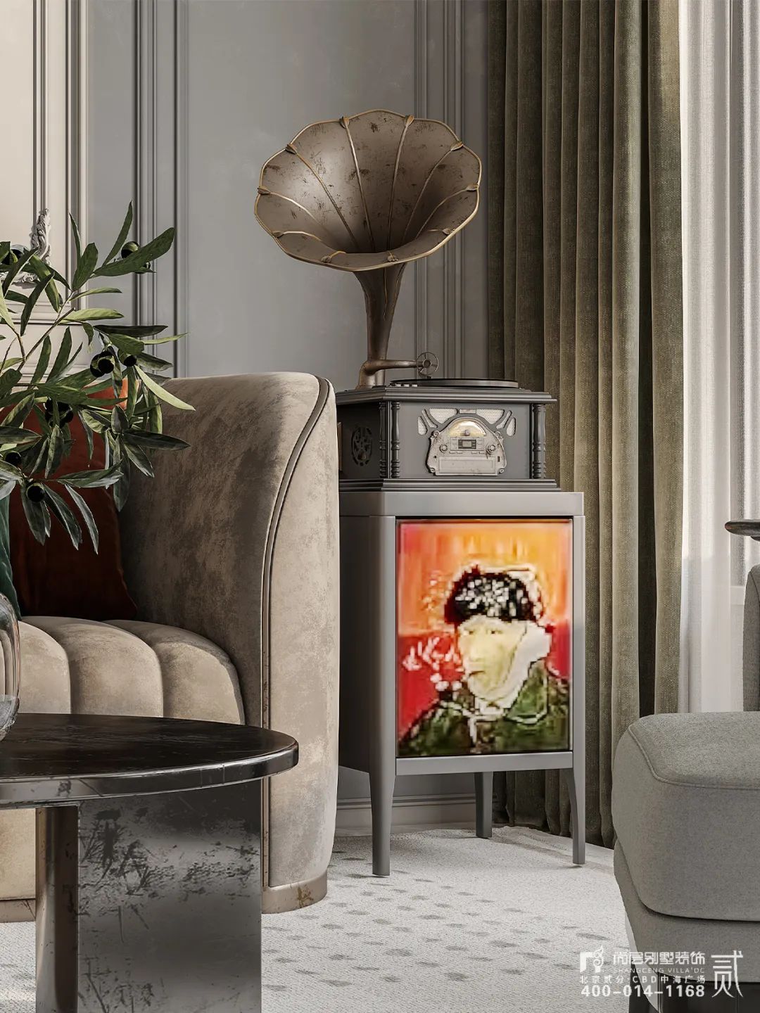 天樾书院 x 尚层作品 | 420㎡叠拼别墅，法式复古与现代诧寂的隔空碰撞，灵魂交融，各生欢喜！-7