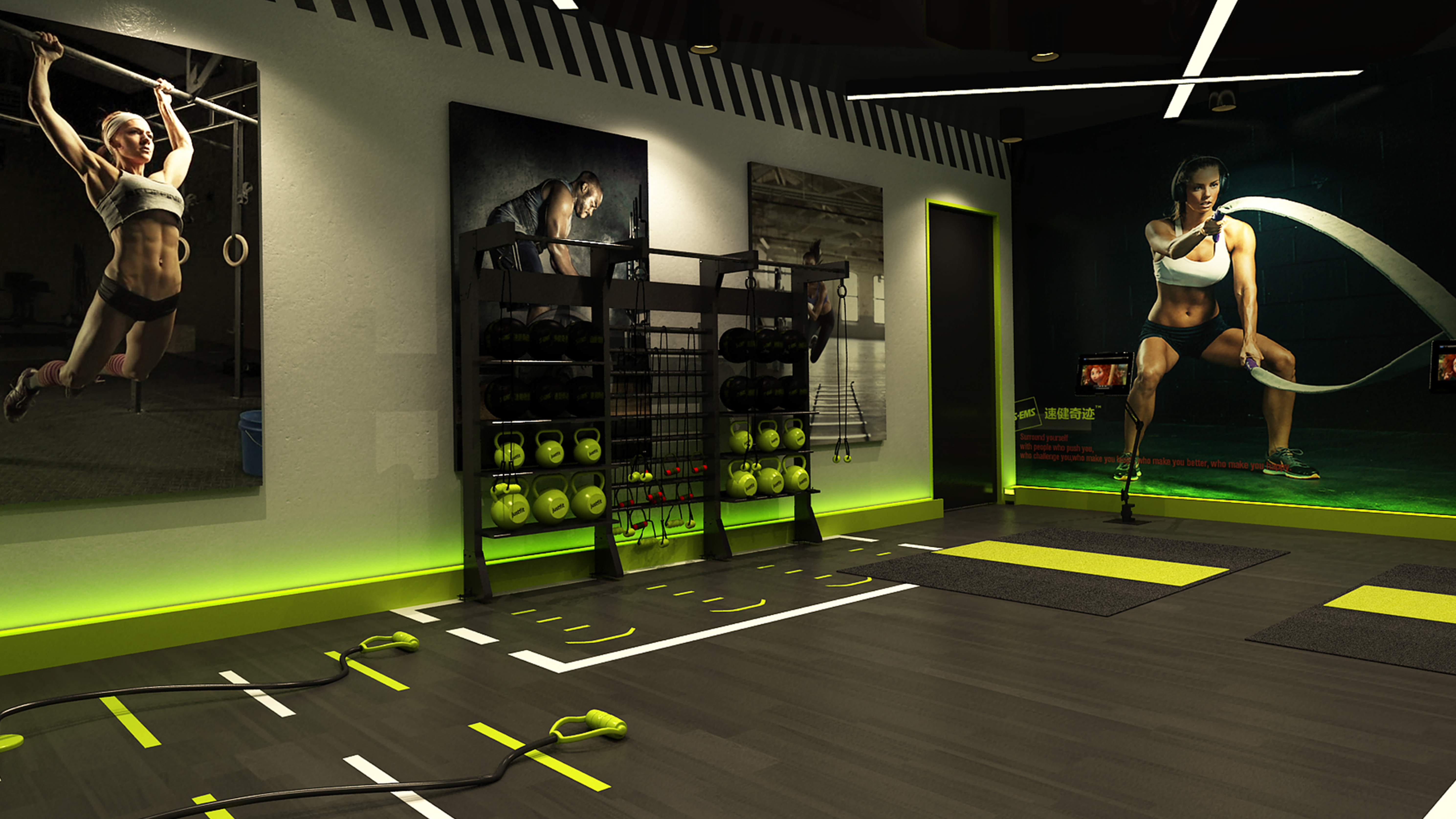 妙集 X 速健奇迹 健身房的大胆设计-8