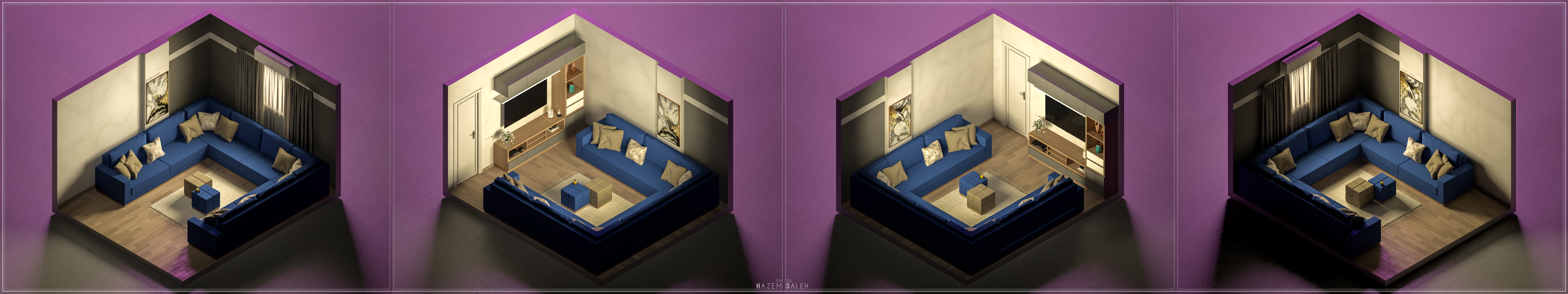 LIVING ROOM - ISOMETRIC-5