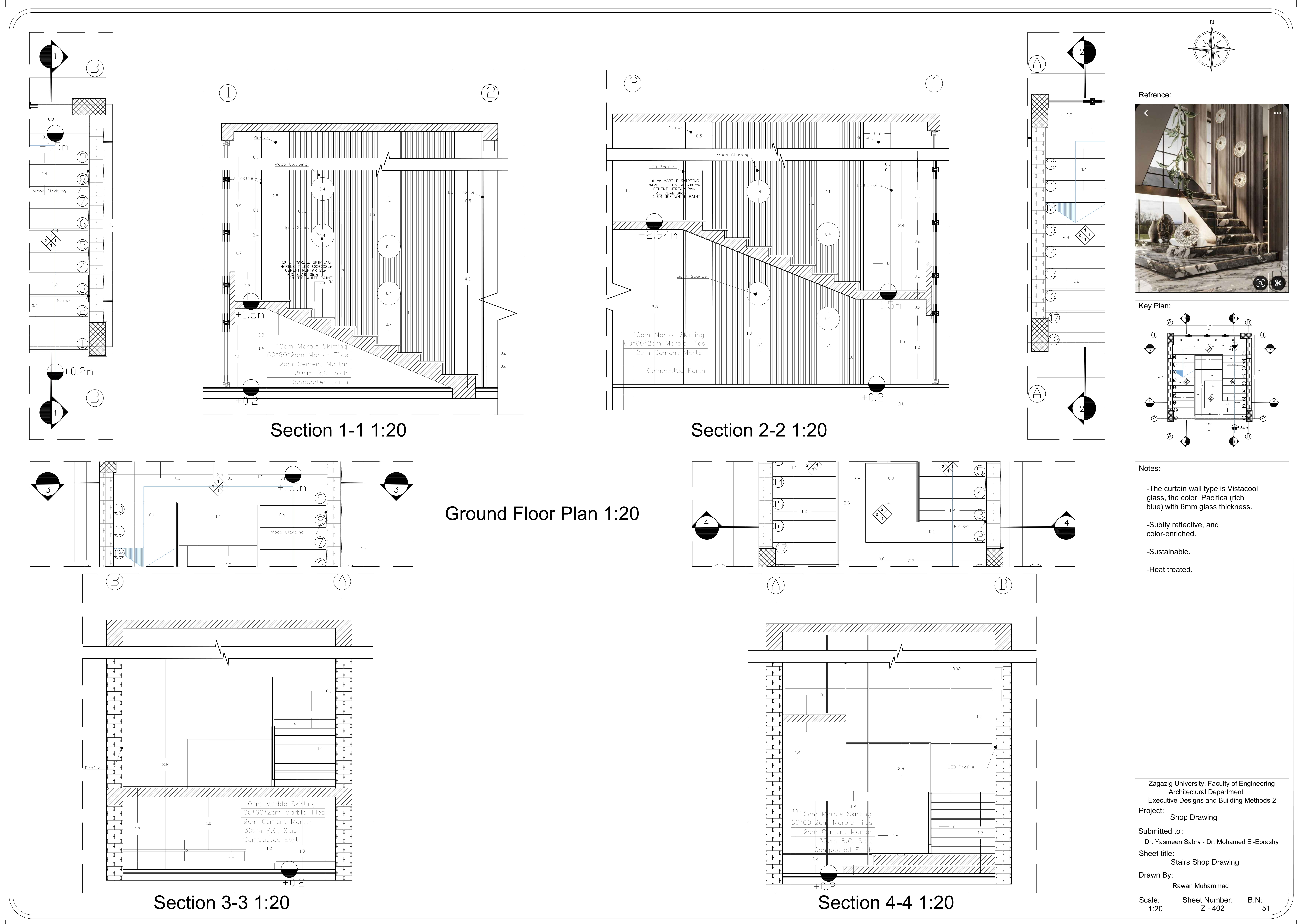 施工图纸工作项目丨Zagazig University 建筑系-10