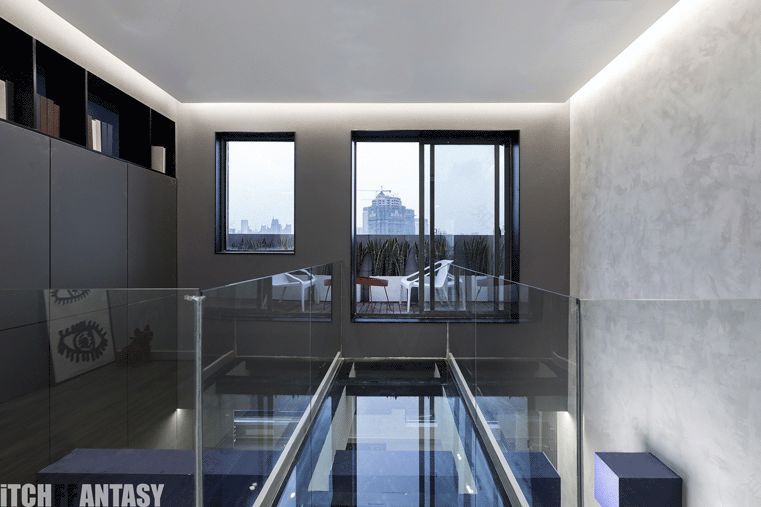 魔都小两口 210㎡大宅,悬空玻璃栈道治恐高!-157