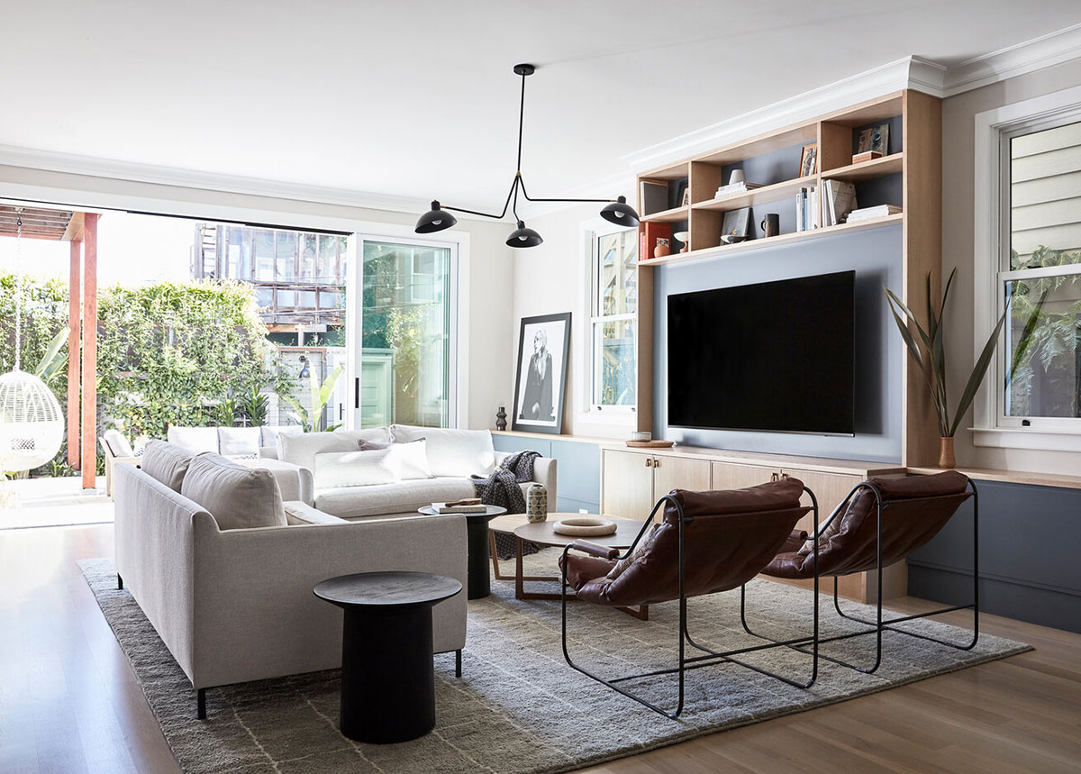 现代古典灰蓝色调的维多利亚式住宅设计-21