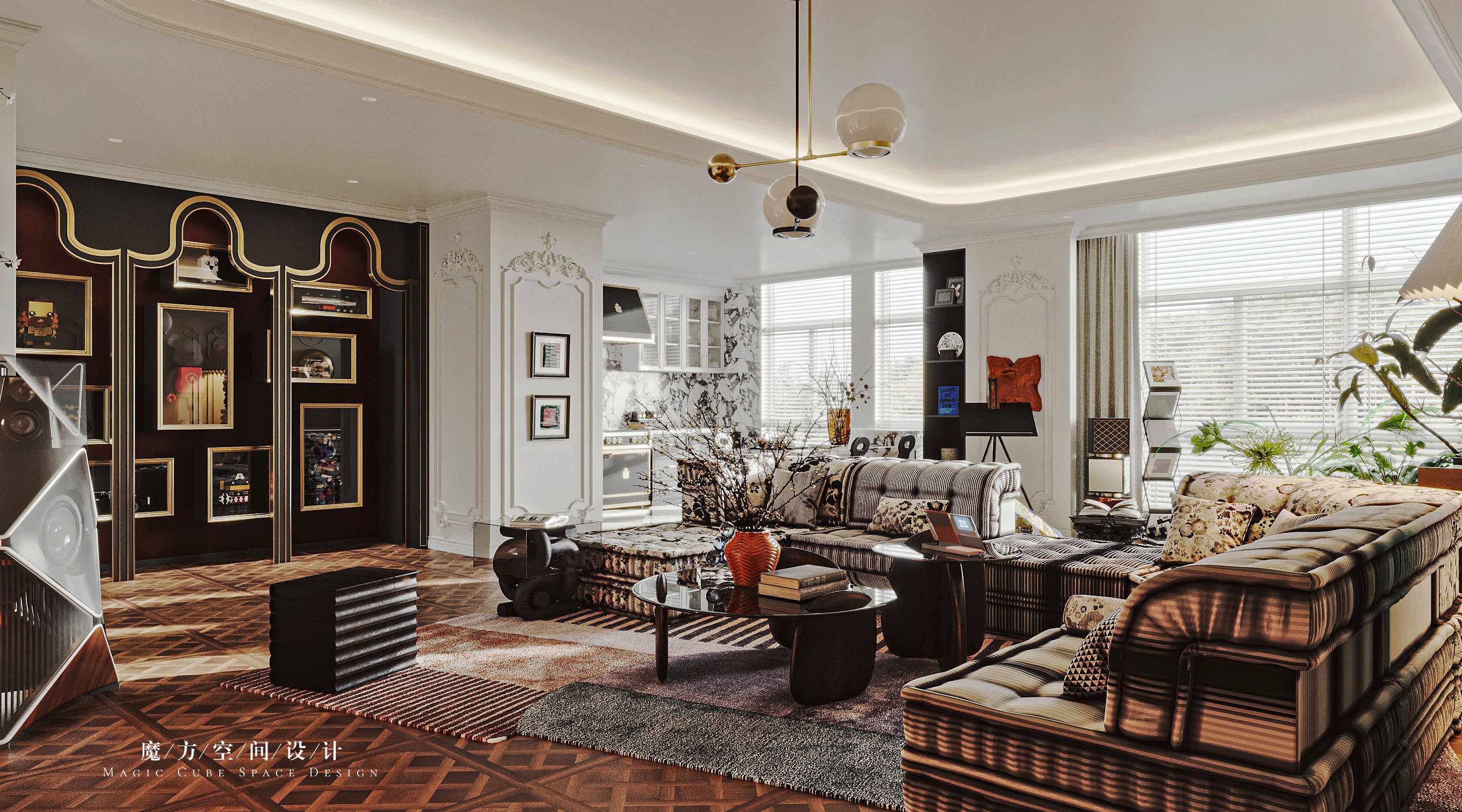 天津•法式复古住宅设计项目丨中国天津丨魔方空间设计-11