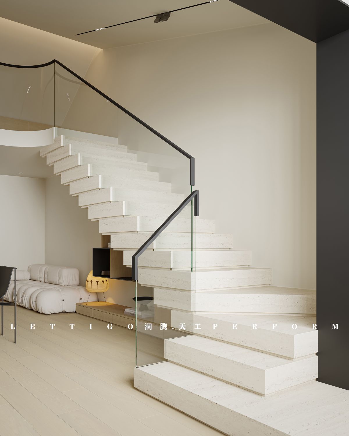 现代极简原木风LOFT公寓-8