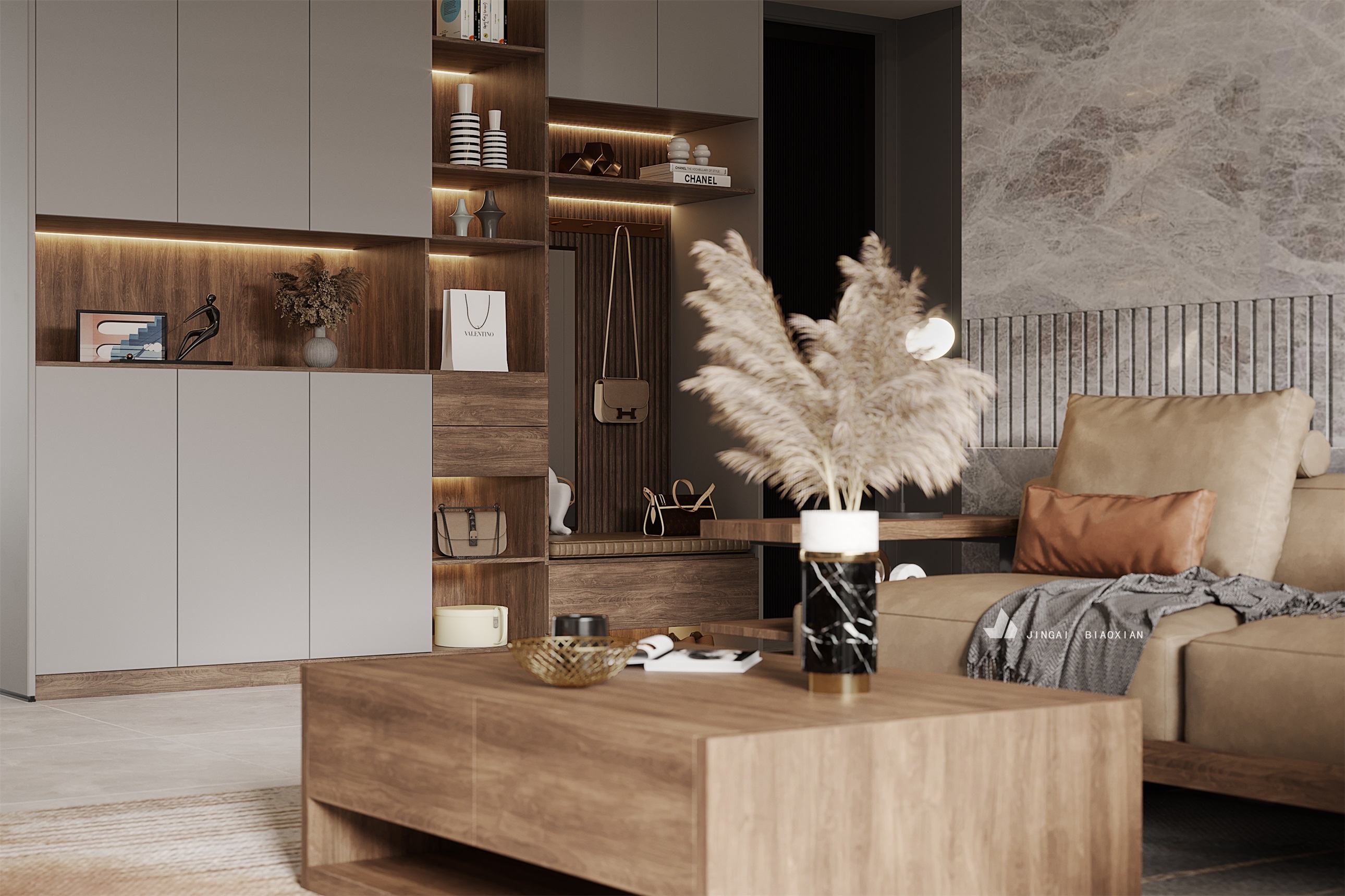 金该视觉呈现的时尚办公空间丨朱晨毅-35