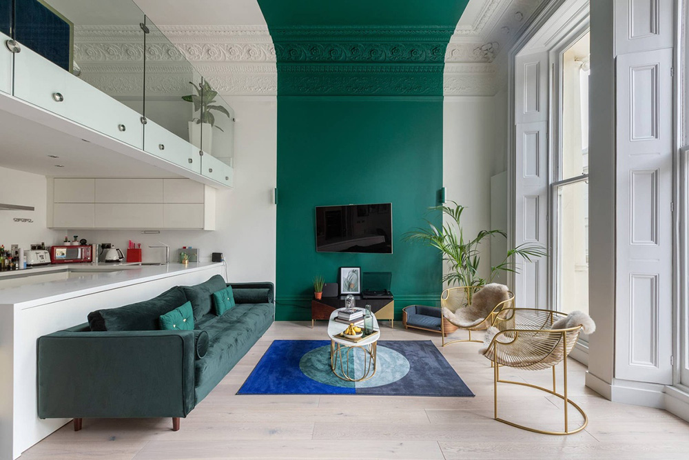 伦敦豪华乔治亚联排别墅里的艺术装饰大胆设计-2