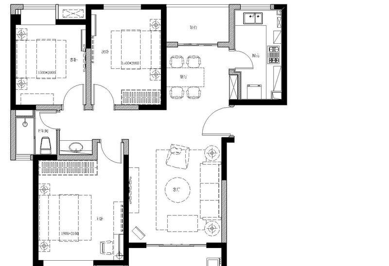 上海老城里B1户型107㎡北欧风软装设计·柔软时光-30