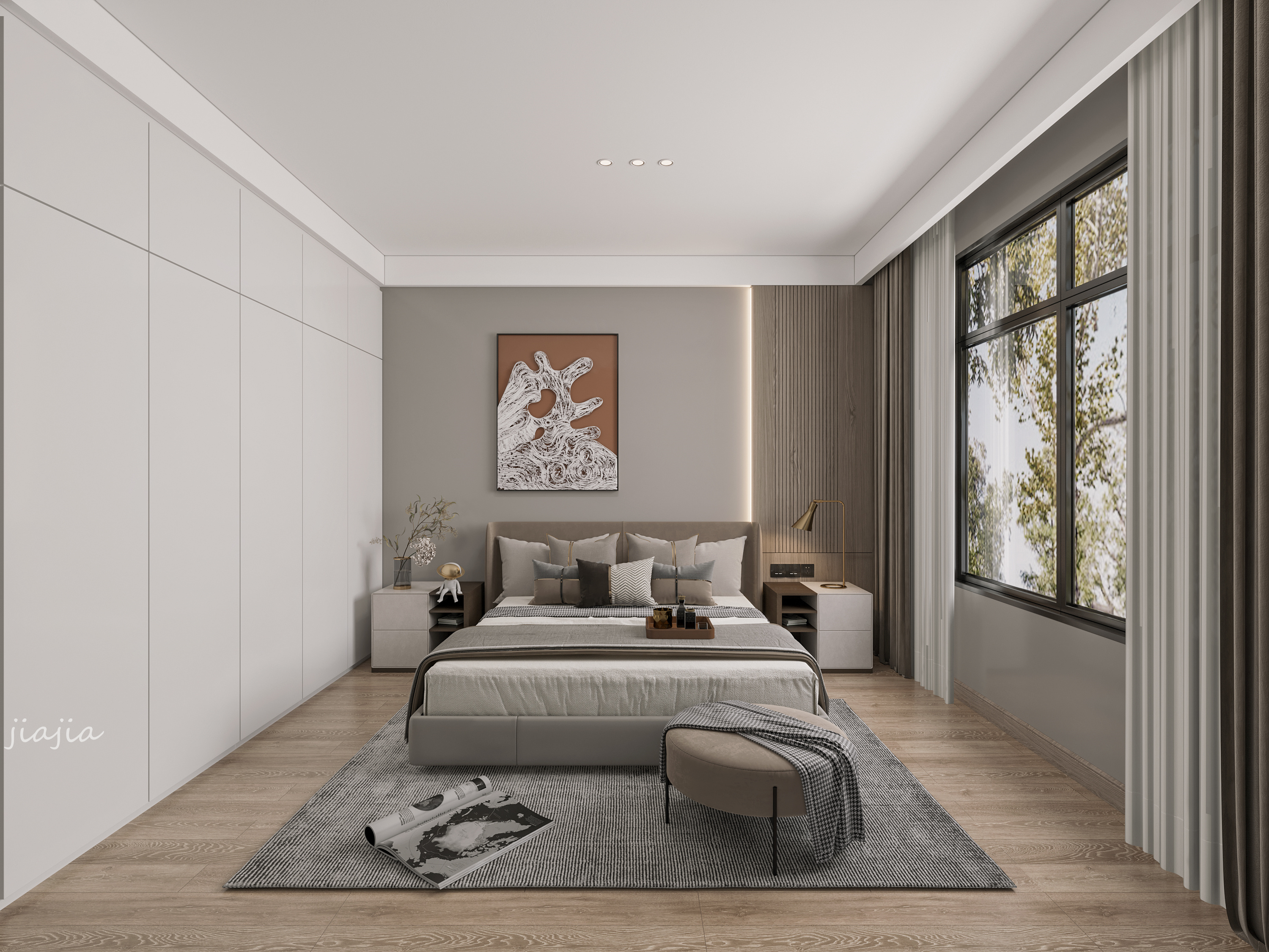 星夜设计温暖现代之家-9